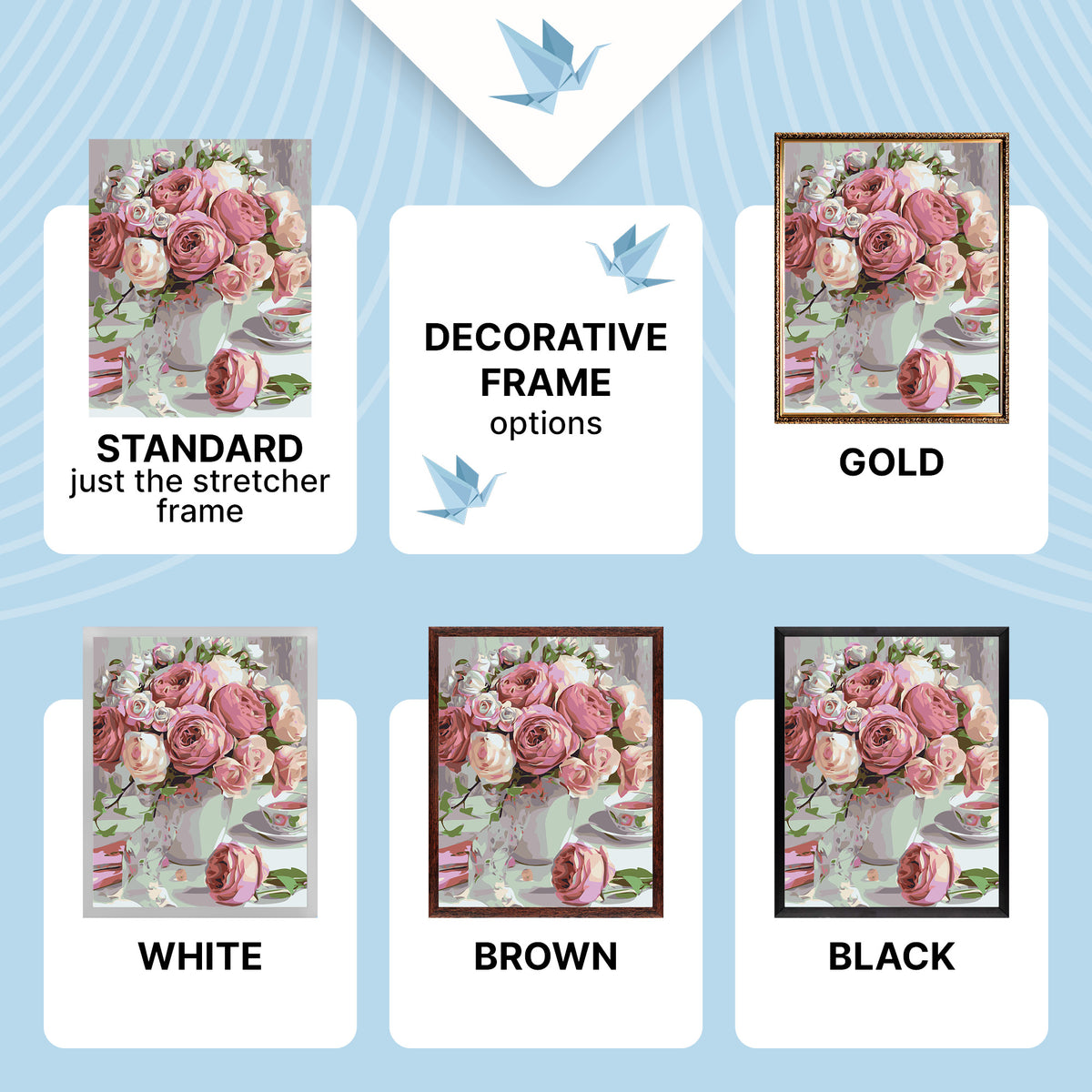 Malování podle čísel na rámu 40*50 cm – Růžové růže ve váze. Květiny LW 3069