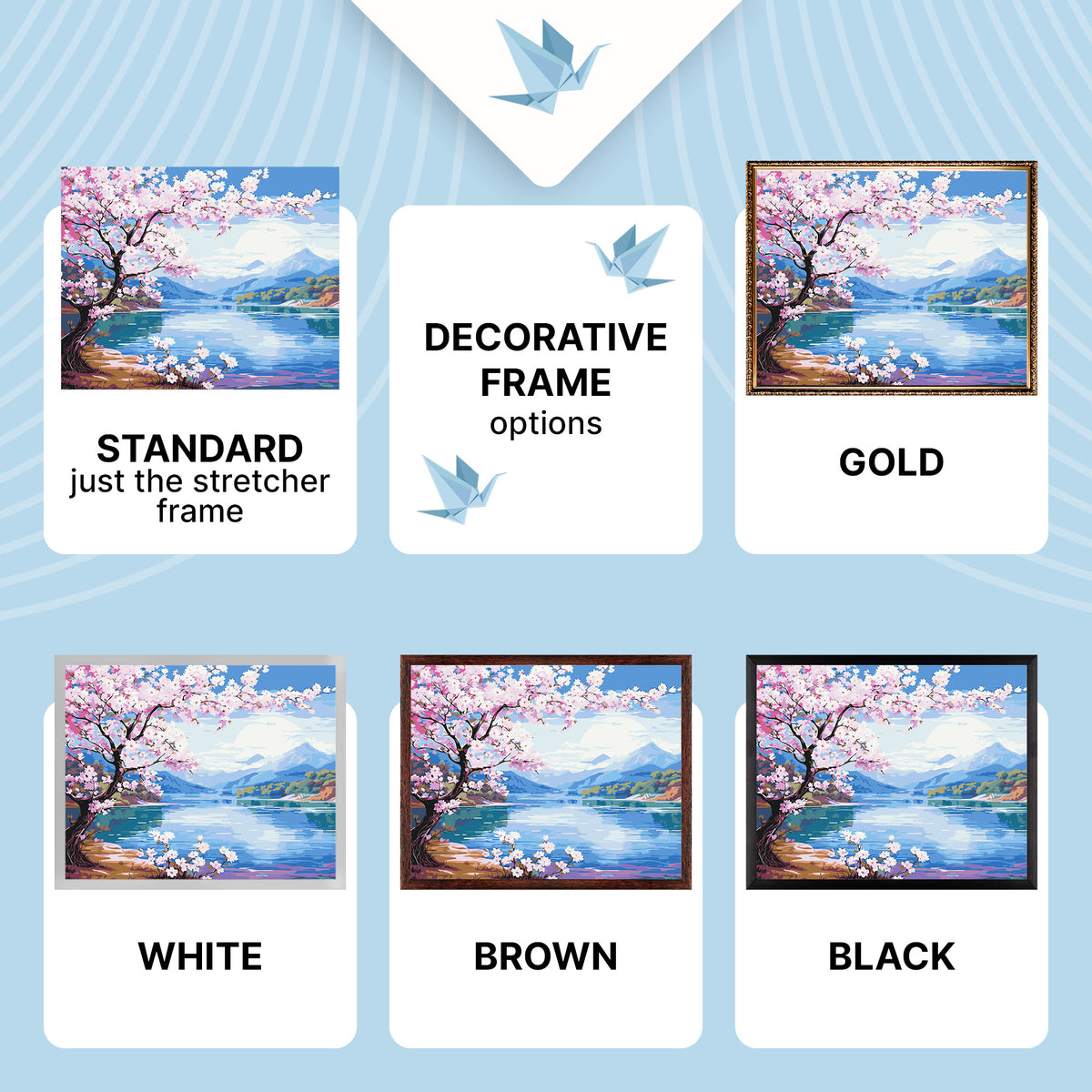 Malování podle čísel na rámu 40*50 cm - Sakura u řeky - Krajinka/Květiny - LW 3488