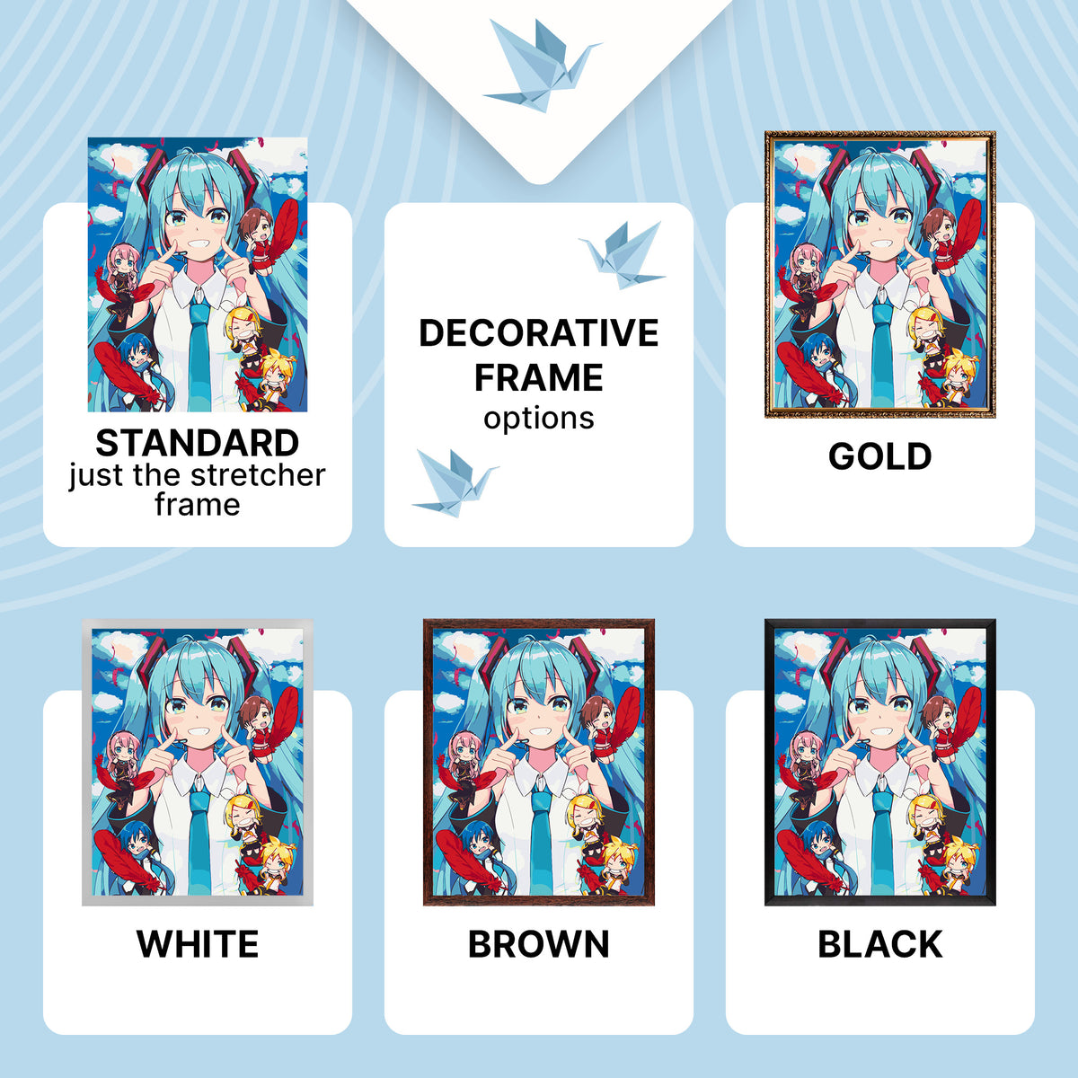 Malování podle čísel – Hatsune Miku a přátelé z Vocaloidu