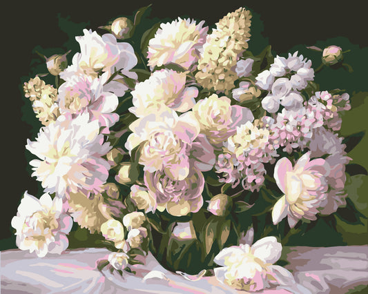 Malování podle čísel na rámu 40*50 cm Květy - Jemná kytice LW 1073