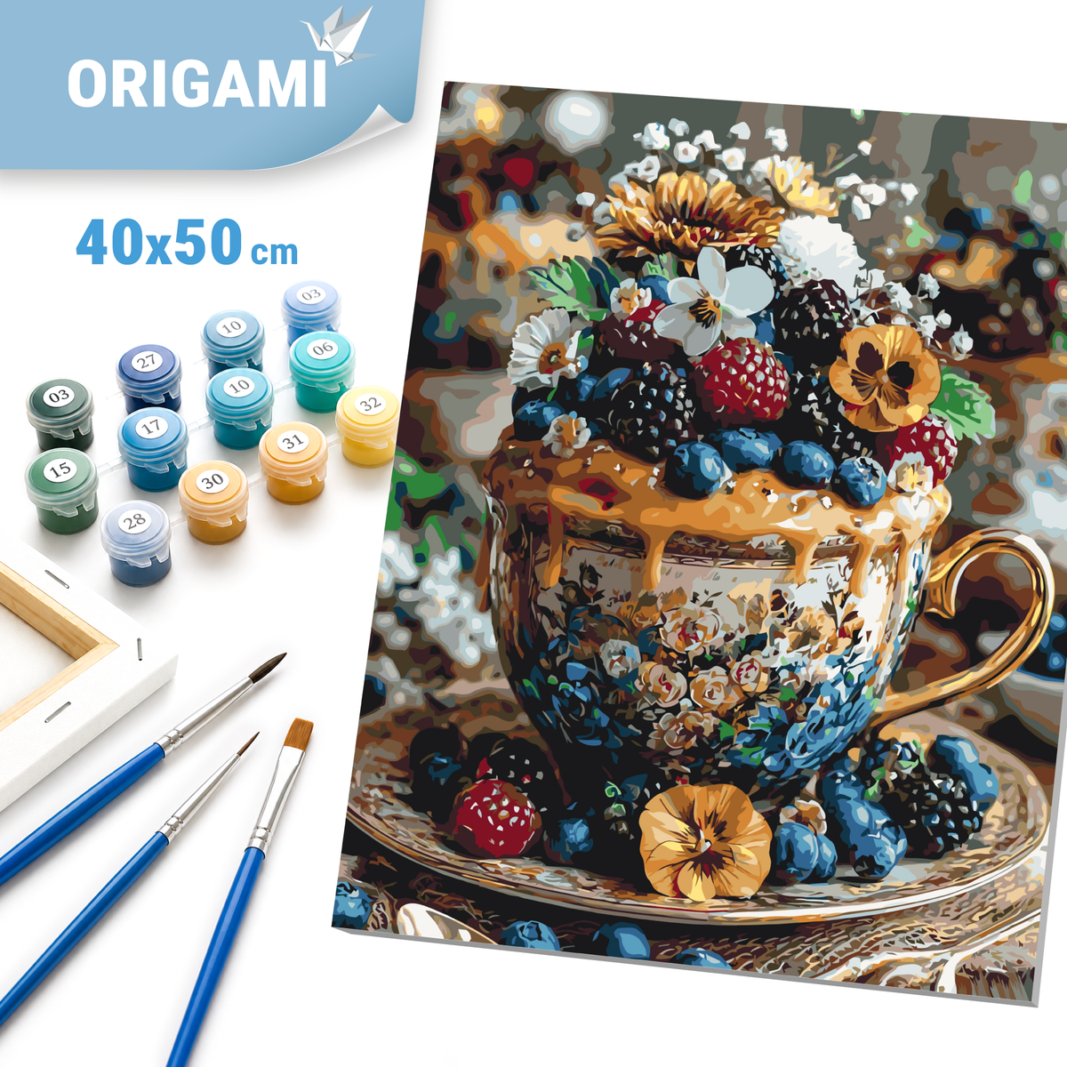 Malování podle čísel na rámu 40*50 cm - Harmonie lesního ovoce - Zátiší - LW 3038-01