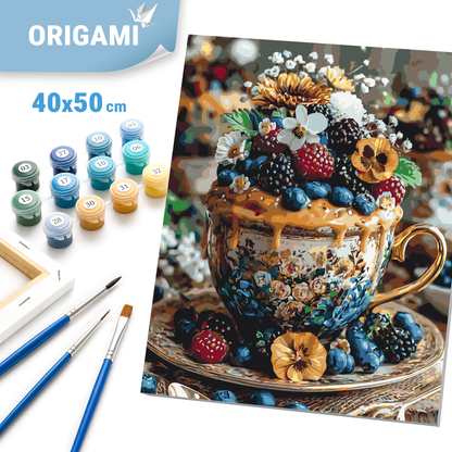 Malování podle čísel na rámu 40*50 cm - Harmonie lesního ovoce - Zátiší - LW 3038-01
