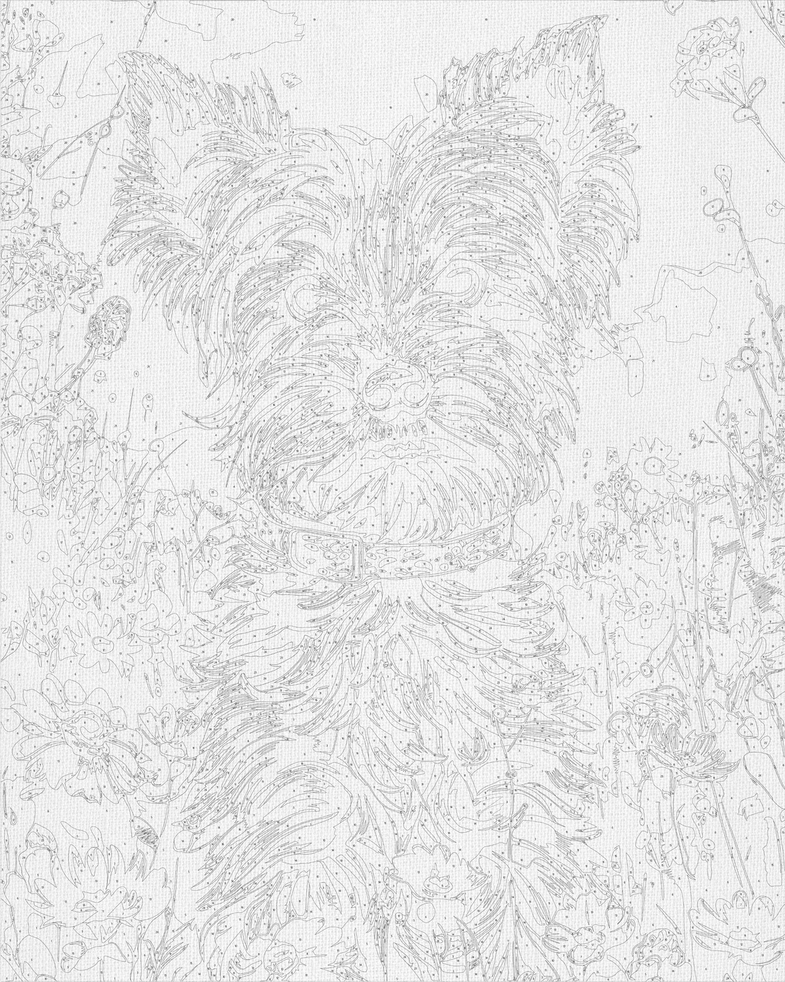 Malování podle čísel na rámu 40×50 cm - Jorkšírský teriér - Zvířata - LW 30470