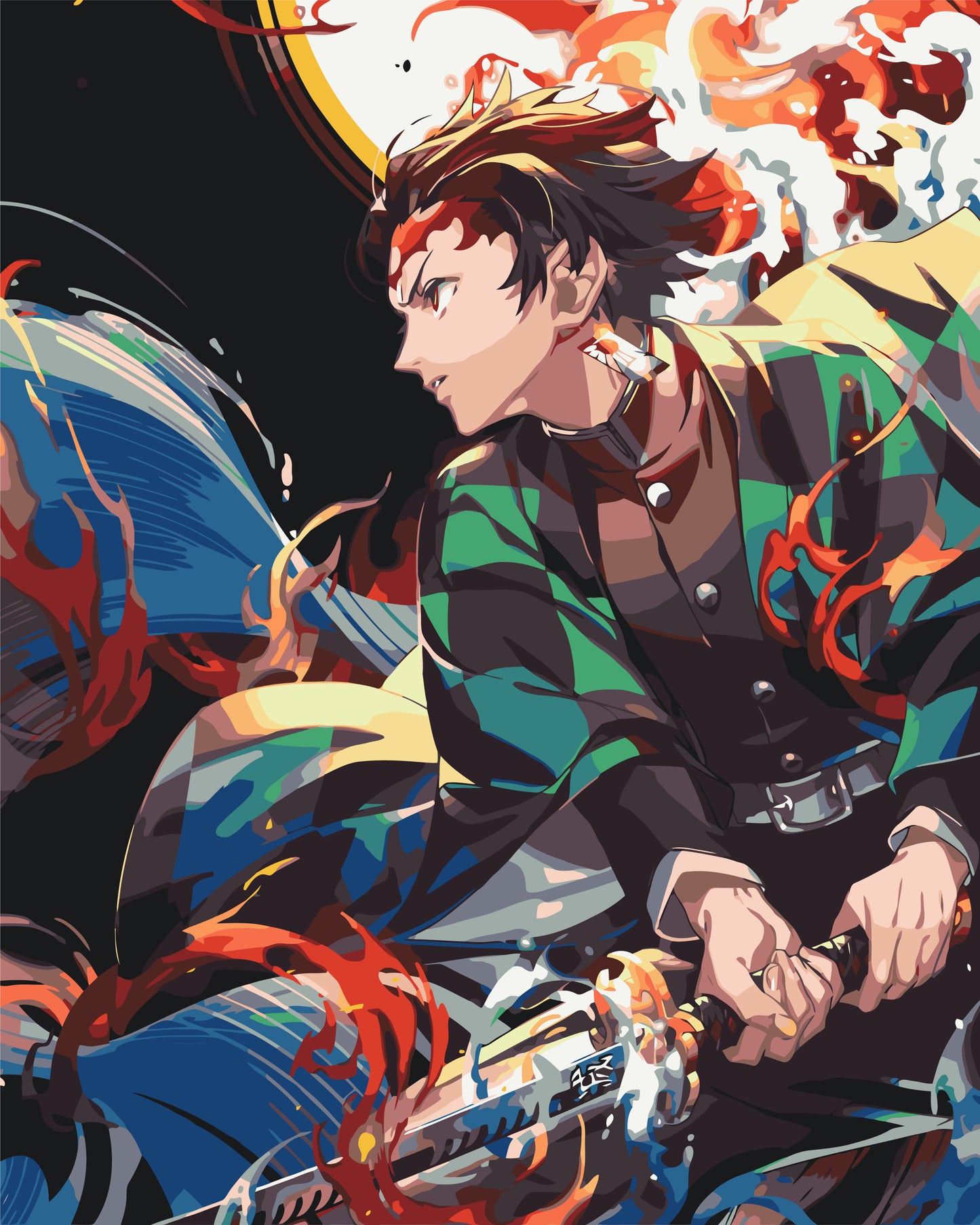 Maľovanie podľa čísel na ráme 40*50 cm - Demon Slayer, Tanjiro Kamado - Anime - LW 30770