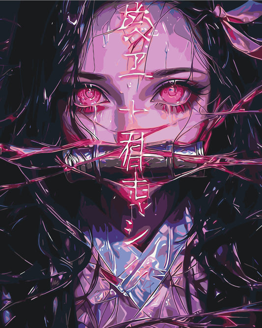 Malování podle čísel na rámu 40*50 cm – Anime. Nezuko Kamado (Démonický meč) LW 31519