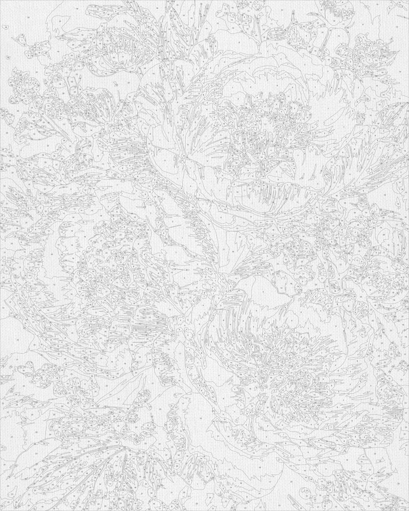 Malování podle čísel na rámu 40*50 cm Květiny - Bohaté pivoňky s metalickými barvami LW 3154-01