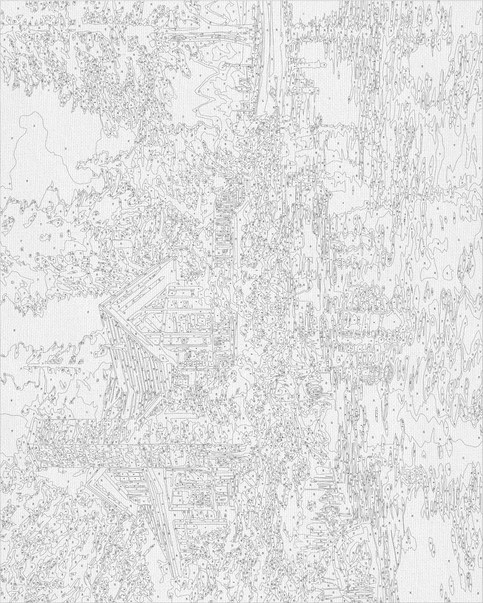 Malování podle čísel na rámu 40*50 cm – Krajinka. Dům u řeky LW 31710