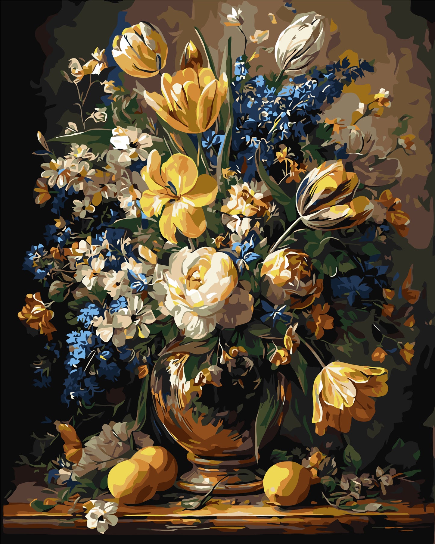 Malování podle čísel na rámu 40*50 cm Květiny - Bohatá kytice ve váze LW 3174-01