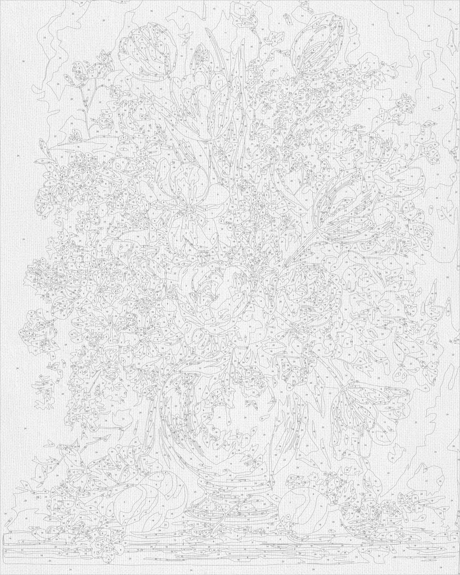 Malování podle čísel na rámu 40*50 cm Květiny - Bohatá kytice ve váze LW 3174-01