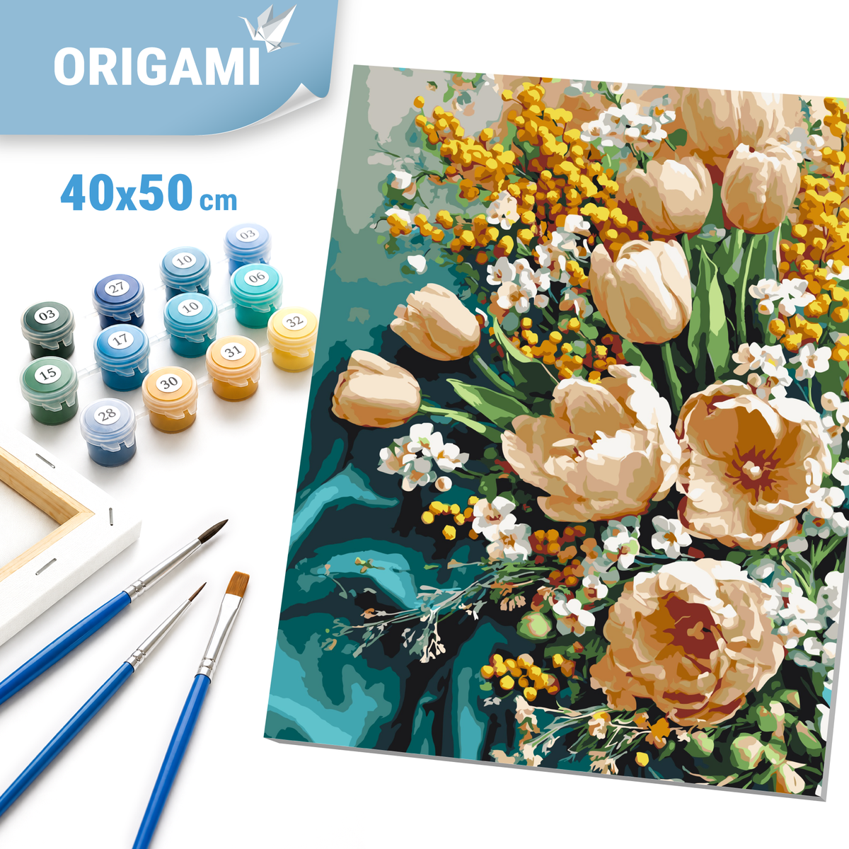 Malování podle čísel na rámu 40*50 cm - Jarní tulipány - Květiny - LW 3178-01