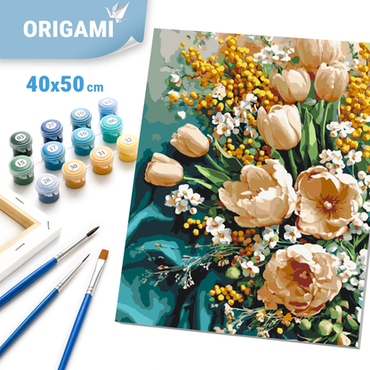 Malování podle čísel na rámu 40*50 cm - Jarní tulipány - Květiny - LW 3178-01