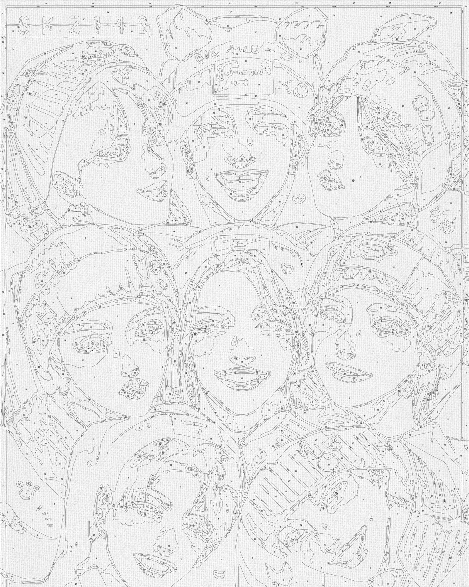 Malování podle čísel na rámu 40*50 cm K-pop, Stray Kids LW 31890