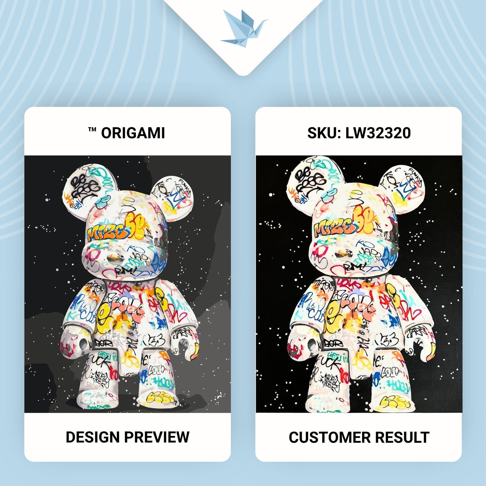 Malowanie po numerach 40x50 inny – Bearbrick LW 32320