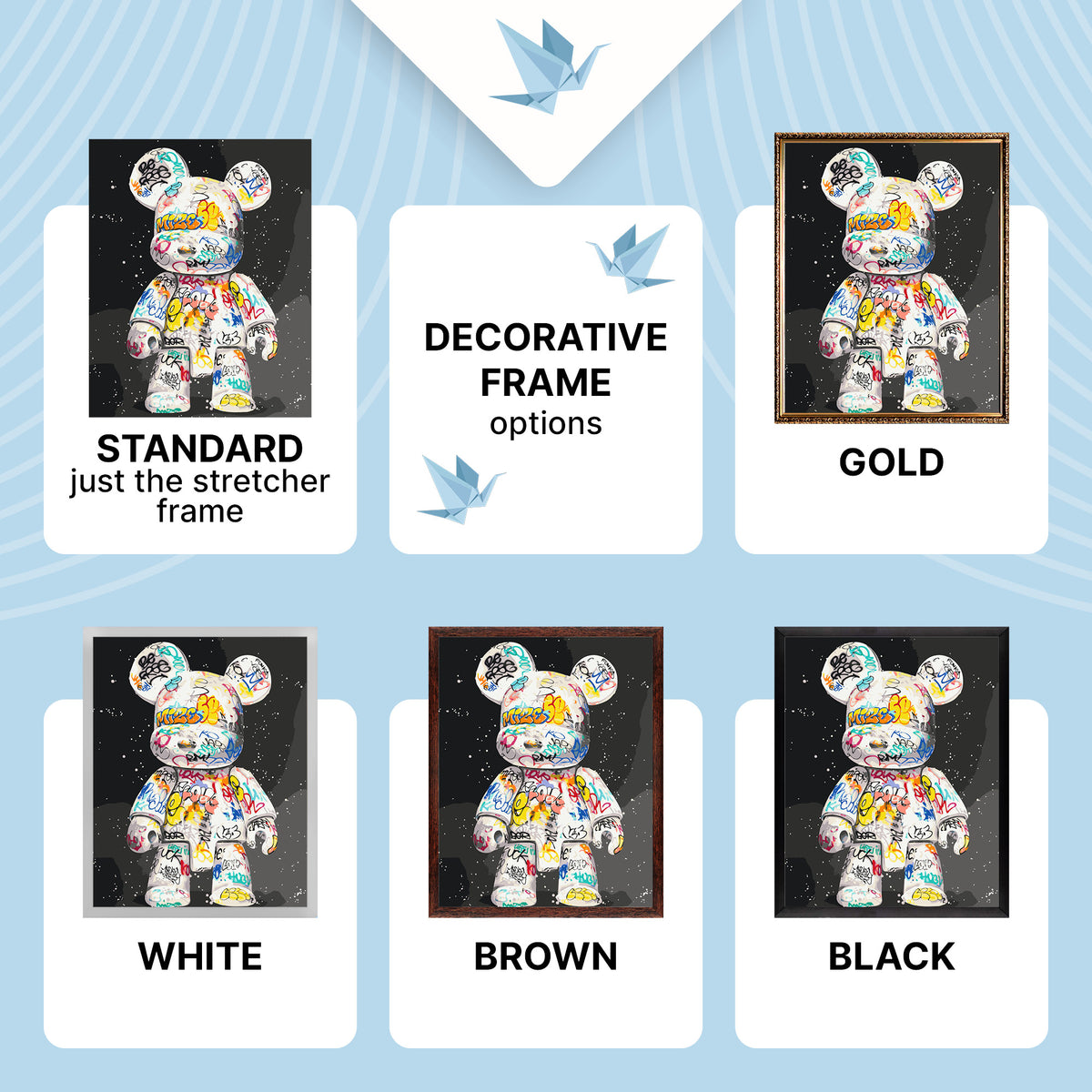 Malování podle čísel na rámu 40*50 cm – Bearbrick. Filmoví hrdinové - LW 32320