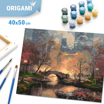 Malování podle čísel na rámu 40*50 cm - Central Park v New Yorku - Krajina - LW 3256