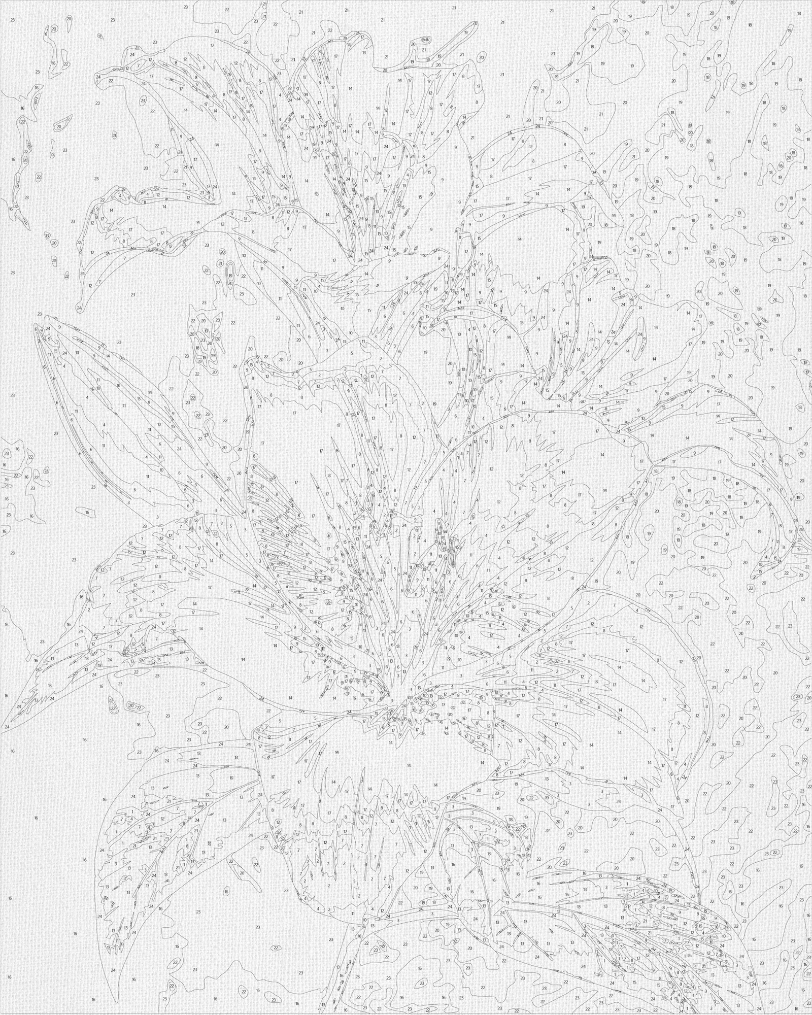 Malování podle čísel na rámu 40×50 cm - Vodní lilie - Květiny s metalickými barvami - LW 3294