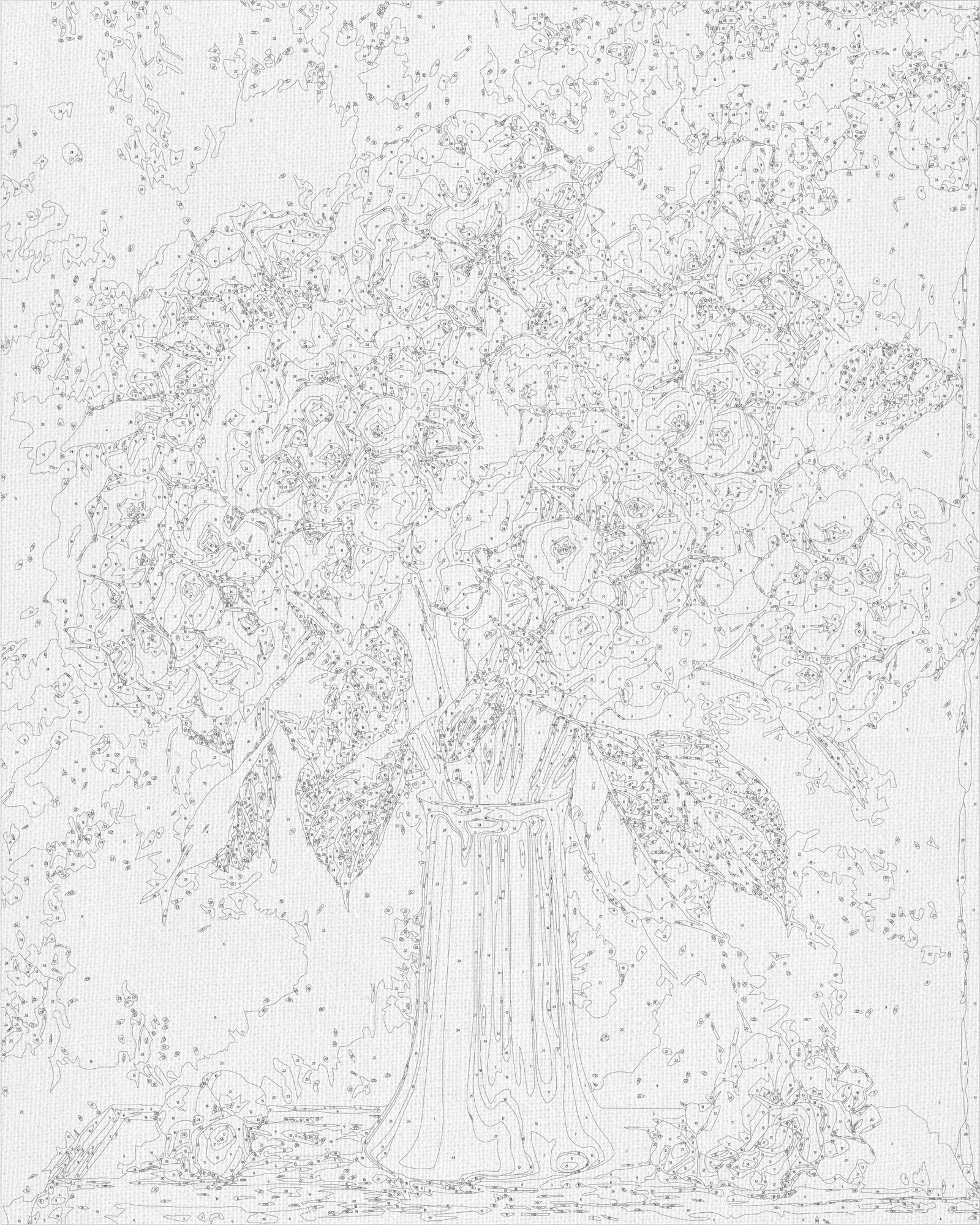 Malování podle čísel na rámu 40*50 cm Květy. Kytice hortenzií s metalickými barvami LW 3295