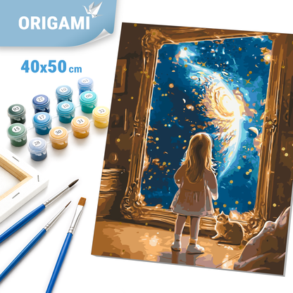 Malování podle čísel na rámu 40×50 cm - Portál do vesmíru - Vesmír/Lidé/Zvířata/Krajinka - LW 3306