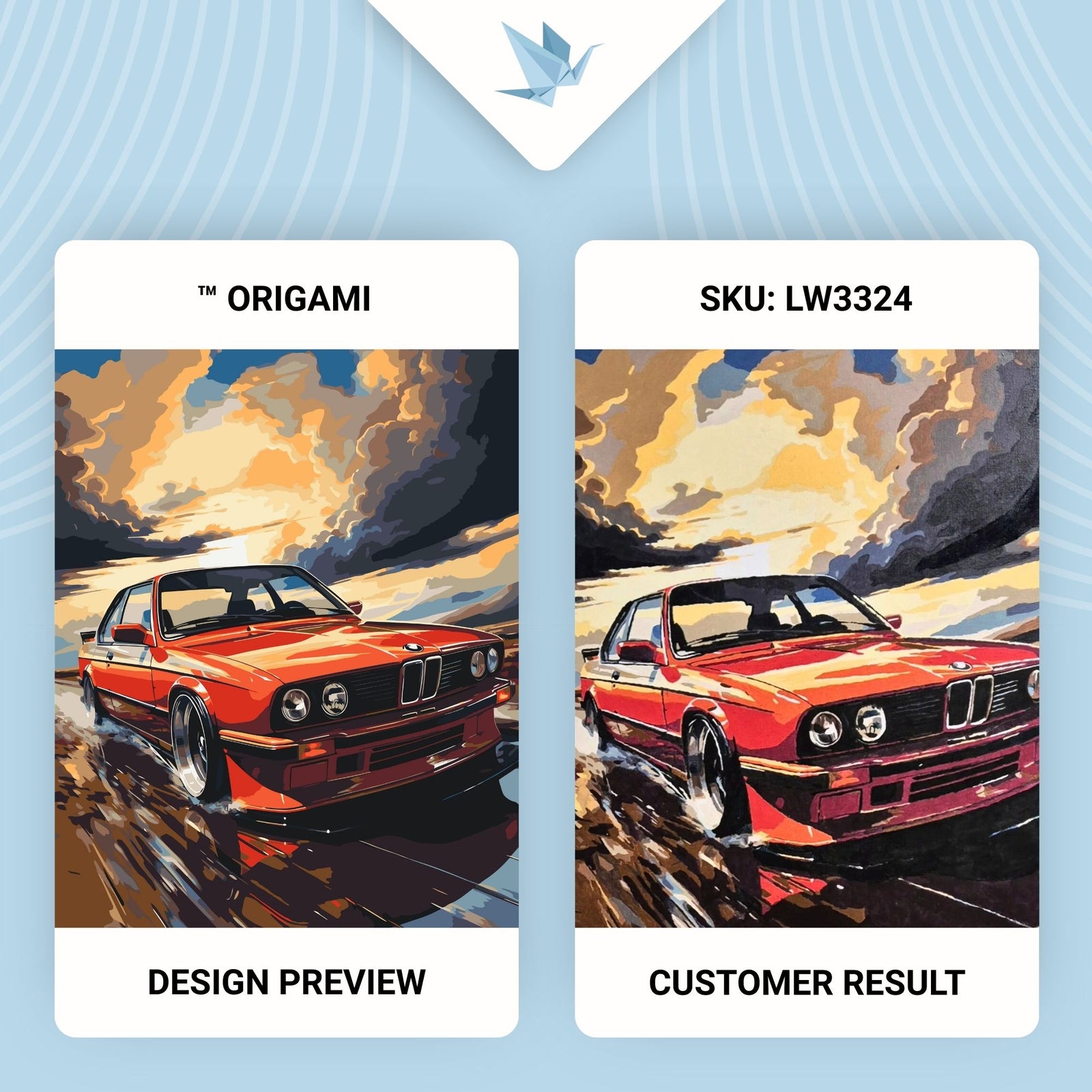 Malování podle čísel na rámu 40*50 cm – Auto BMW E34 LW 3324
