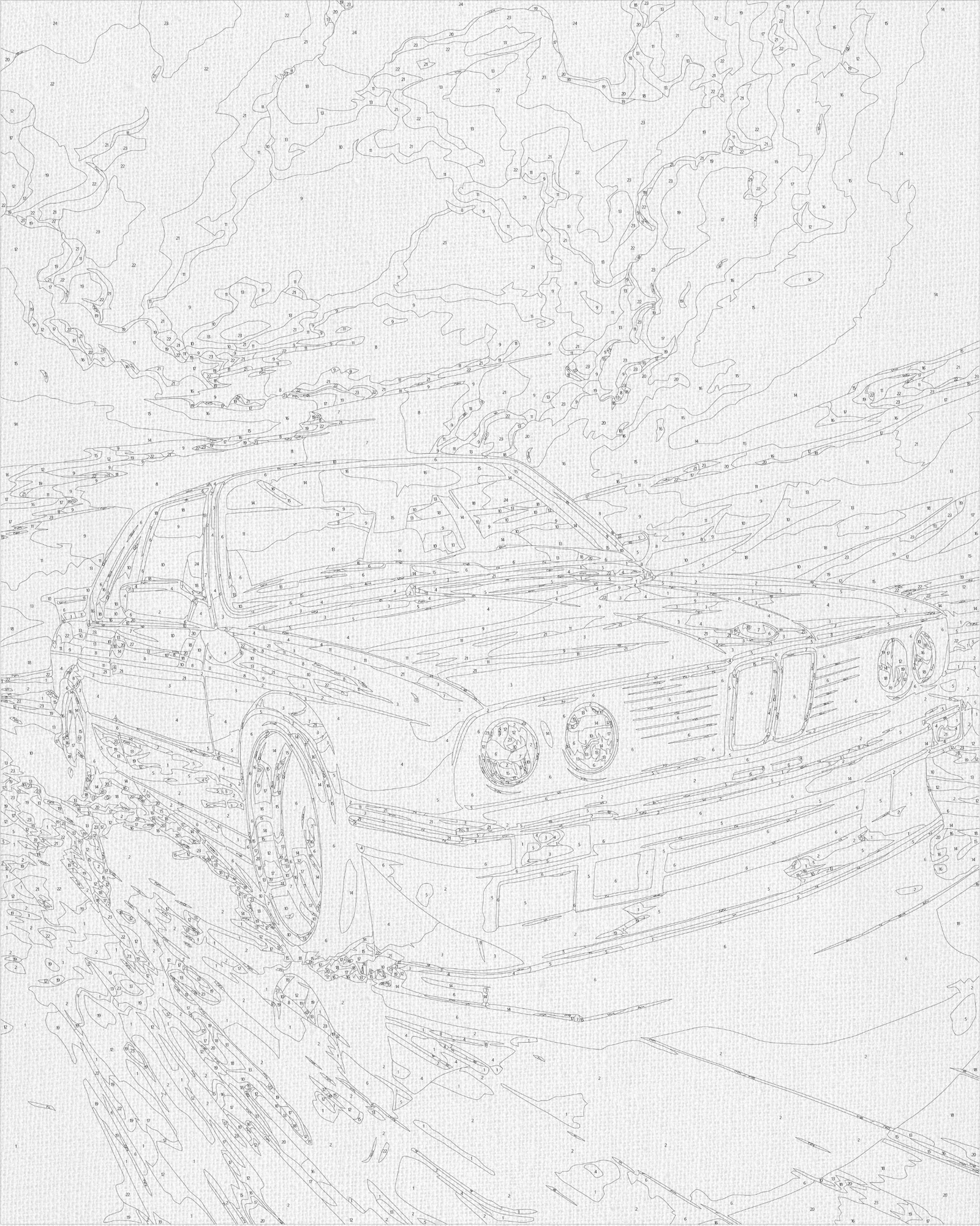Malování podle čísel na rámu 40*50 cm – Auto BMW E34 LW 3324