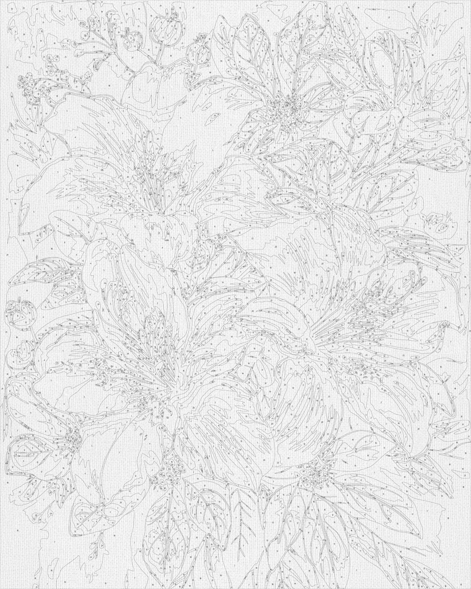 Malování podle čísel na rámu 40*50 cm Květiny s metalickými barvami LW 3338