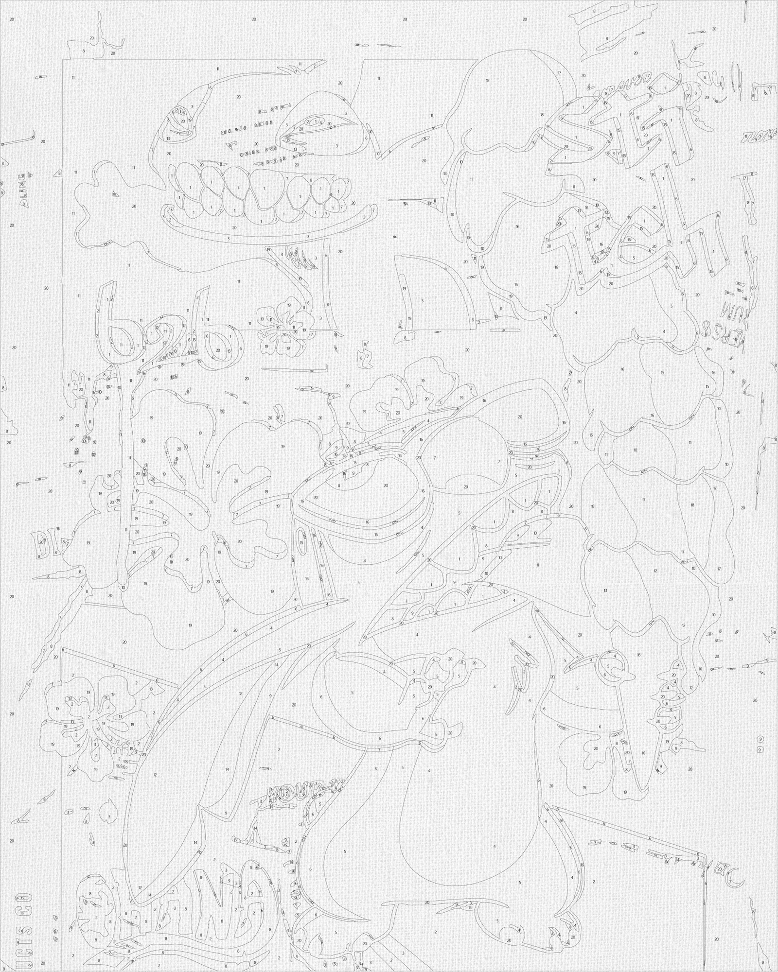 Malování podle čísel na rámu 40*50 cm Filmoví hrdinové. Stitch s metalickými barvami LW 3423