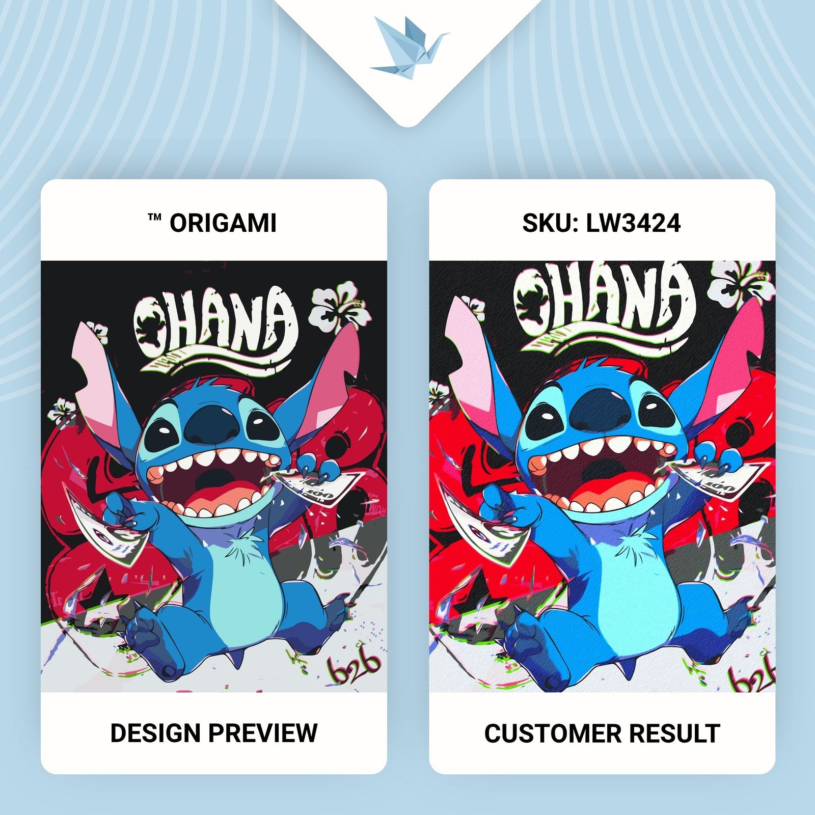 Malování podle čísel na rámu 40*50 cm – Filmoví hrdinové. Lilo a Stitch LW 3424
