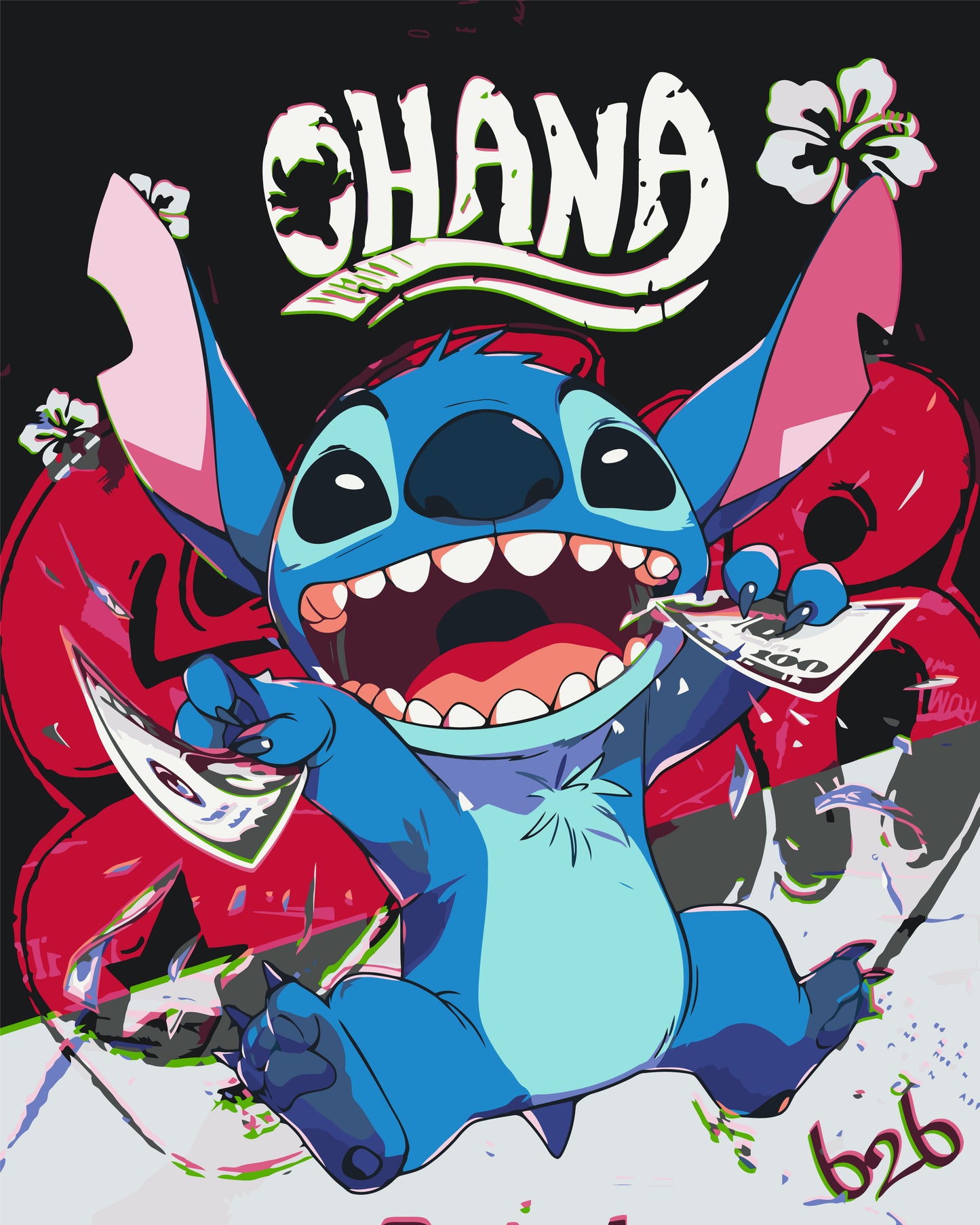 Malování podle čísel na rámu 40*50 cm – Filmoví hrdinové. Lilo a Stitch LW 3424