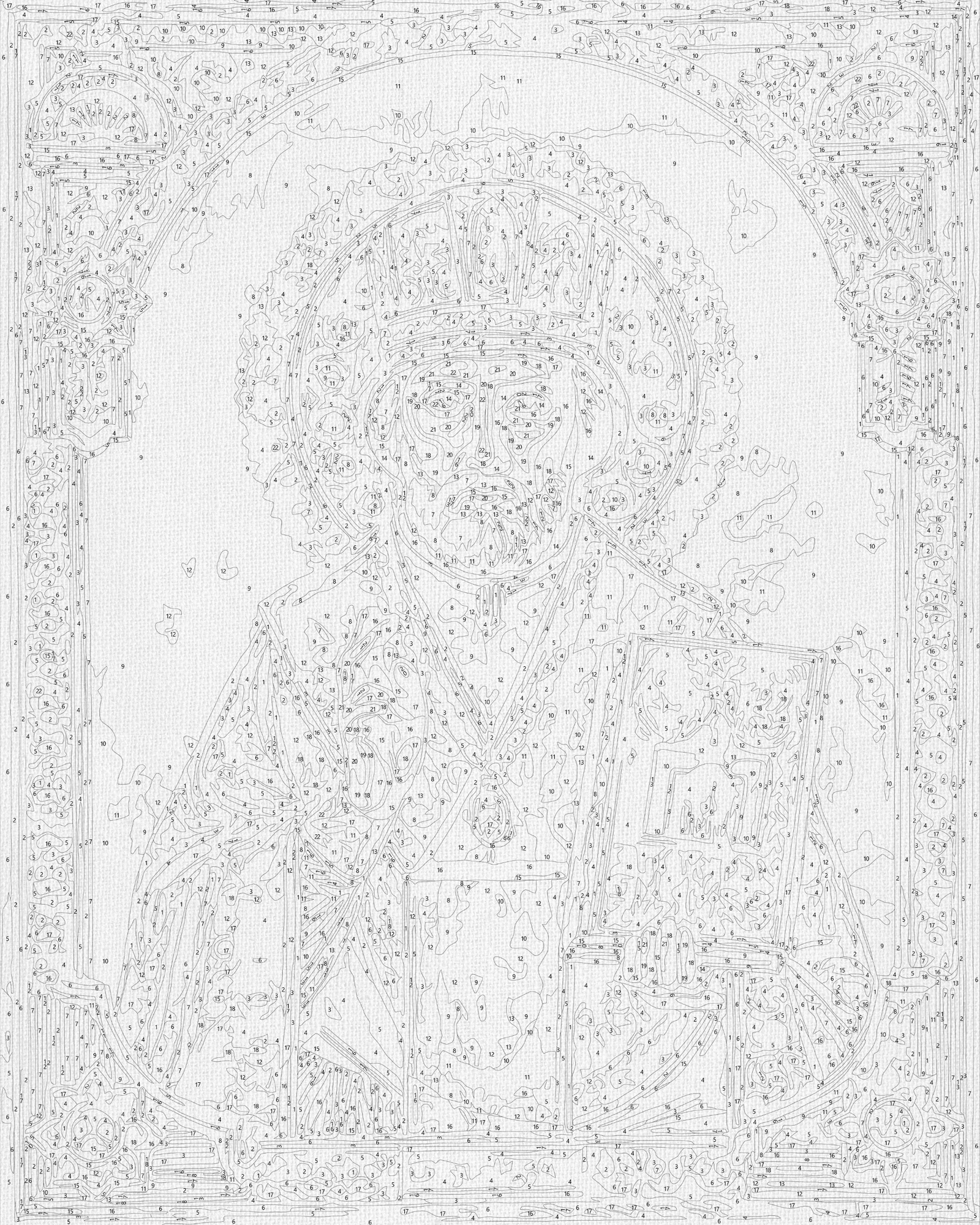 Malování podle čísel na rámu 40*50 cm Náboženství. Svatý Mikuláš s metalickými barvami LW 3432