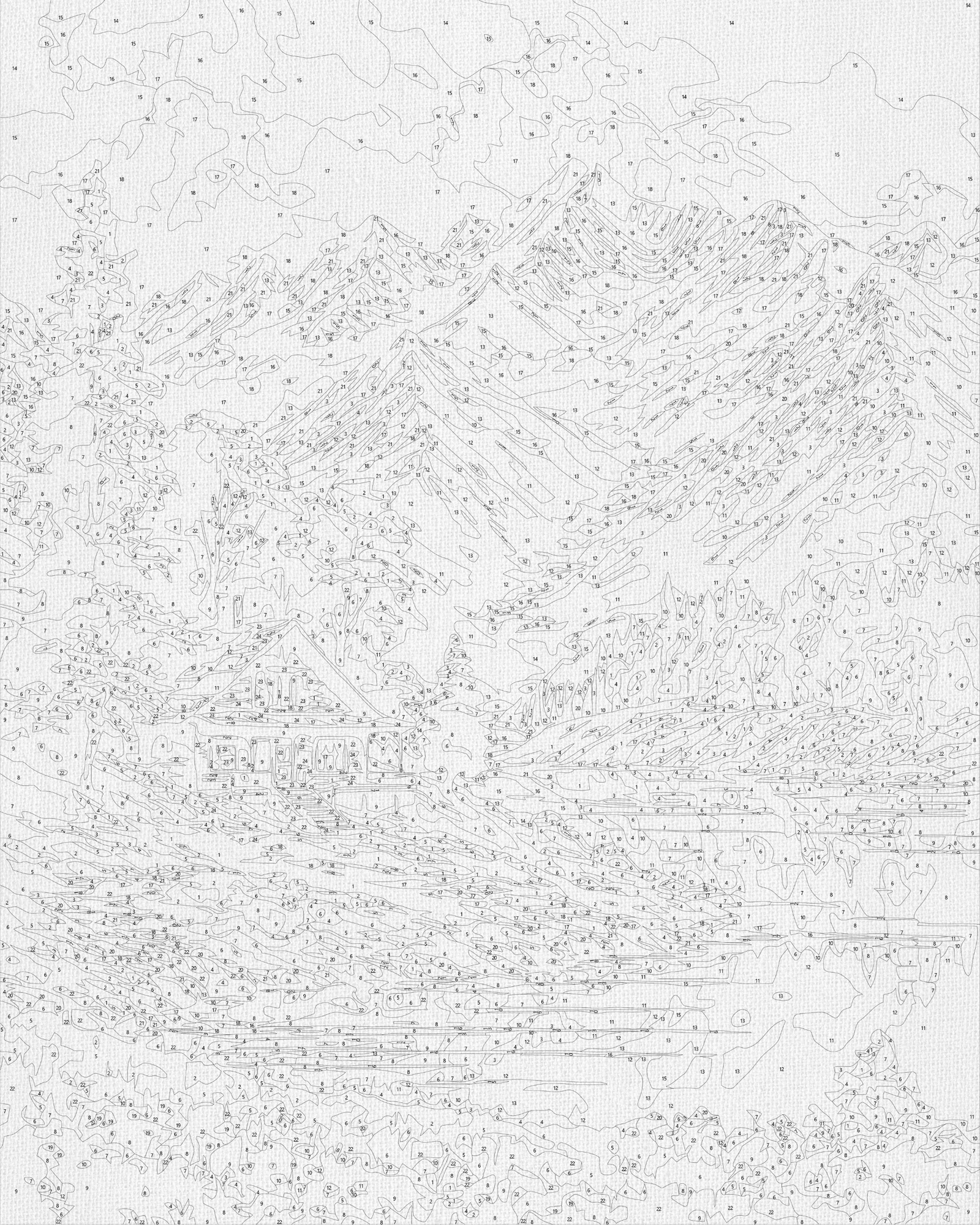 Malování podle čísel na rámu 40*50 cm krajinka – Horská LW 3437