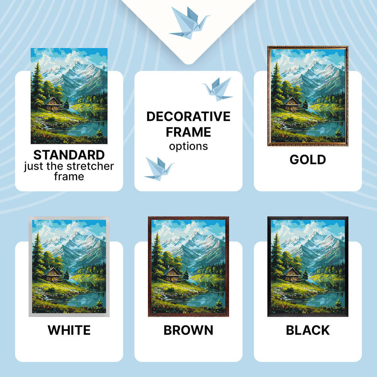 Malování podle čísel na rámu 40*50 cm krajinka – Horská krajina LW 3437