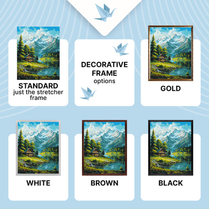 Malování podle čísel na rámu 40*50 cm krajinka – Horská krajina LW 3437