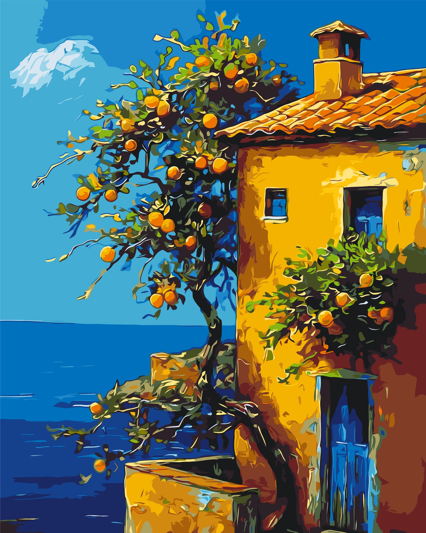 Malování podle čísel na rámu 40*50 cm krajinka – Letní italská LW 3441