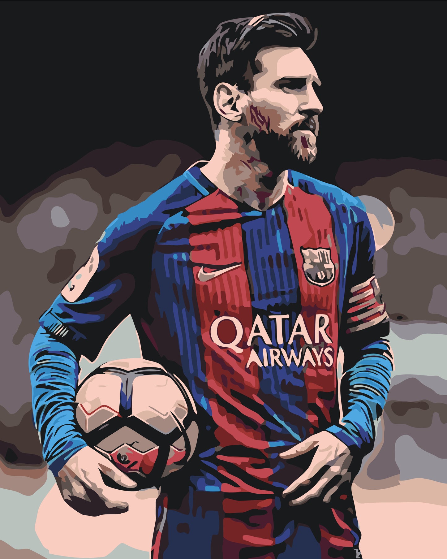 Malování podle čísel na rámu 40×50 cm - Fotbalista Lionel Messi - Lidé - LW 345