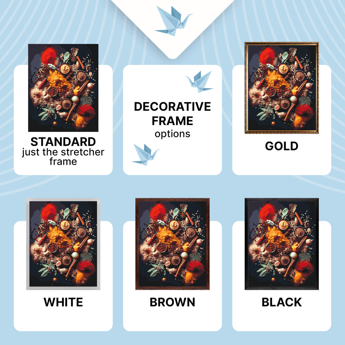 Malování podle čísel na rámu 40*50 cm – Zátiší. Světové koření LW 3451