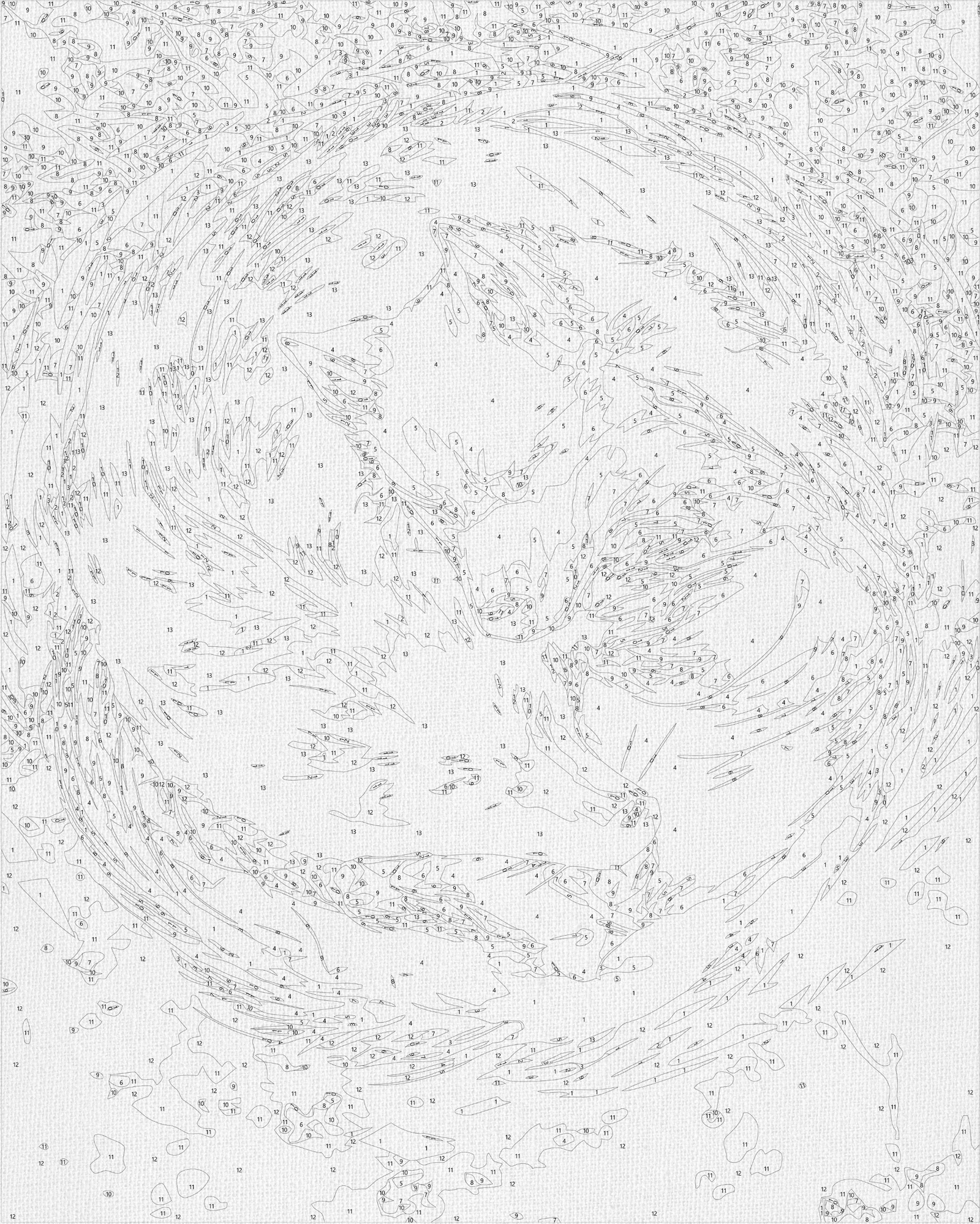 Malowanie po numerach 40x50 zwierzęta – Para wilków, yin yang, metaliczne LW 3458