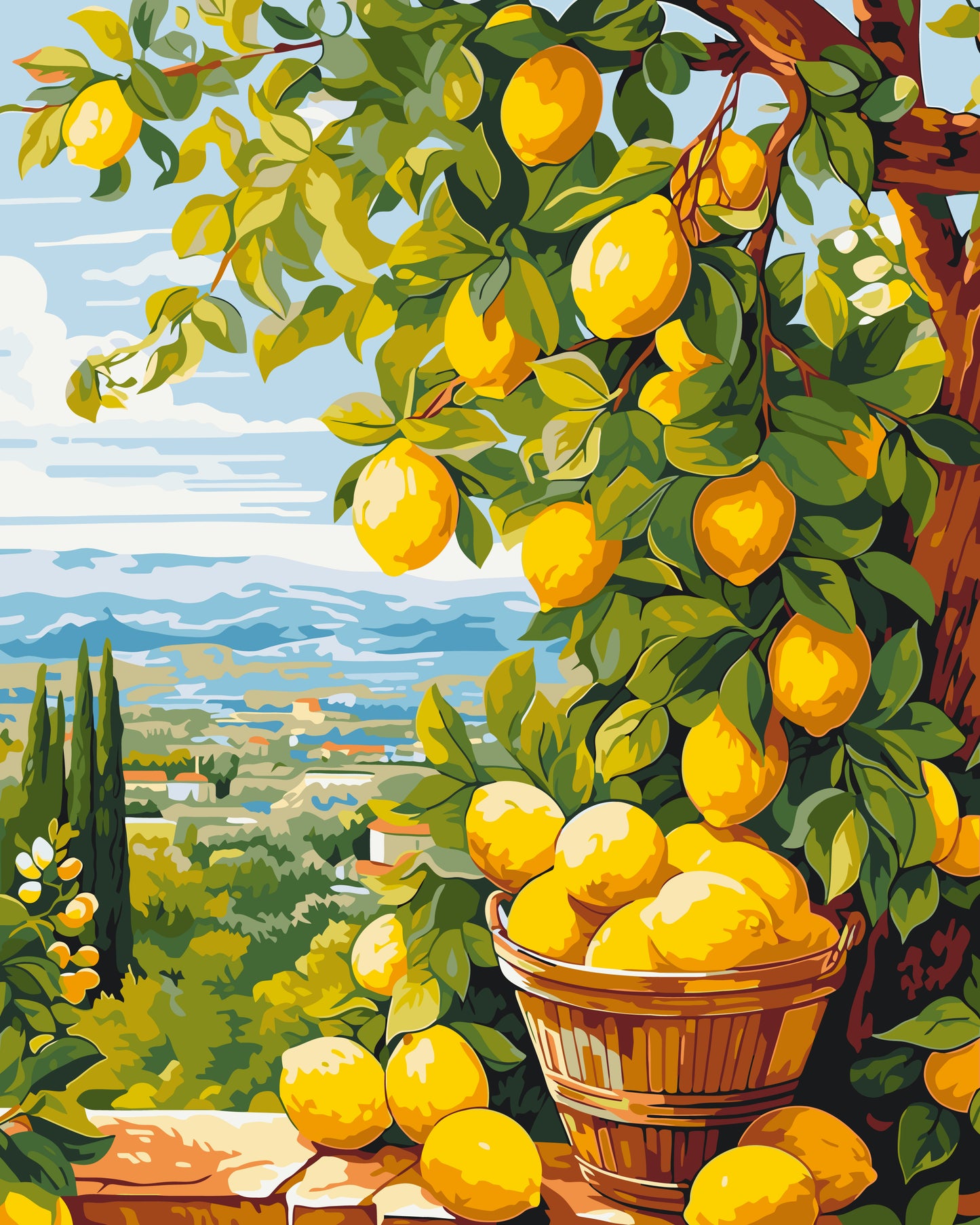 Malování podle čísel na rámu 40*50 cm – . Citronovník (citrus) LW 3490