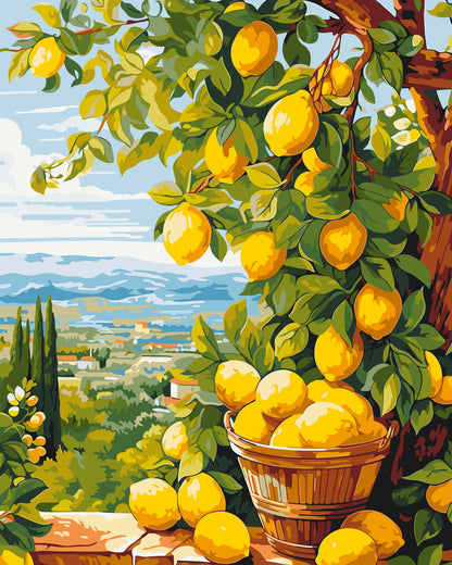 Malování podle čísel na rámu 40*50 cm – . Citronovník (citrus) LW 3490
