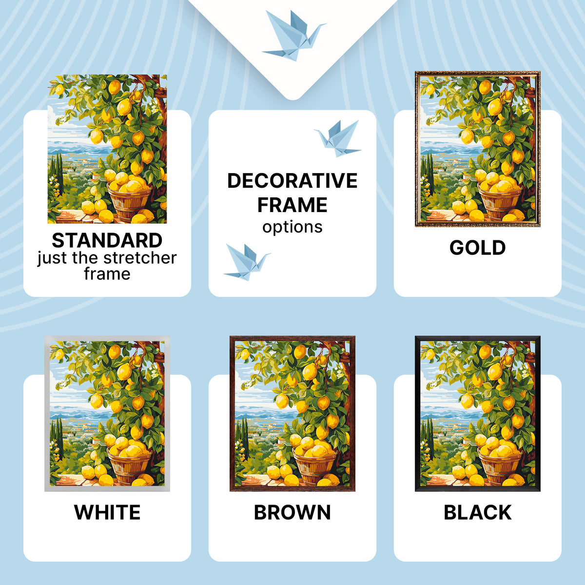 Malování podle čísel na rámu 40*50 cm – Krajinka/Zátiší Citroník (citrus) - LW 3490