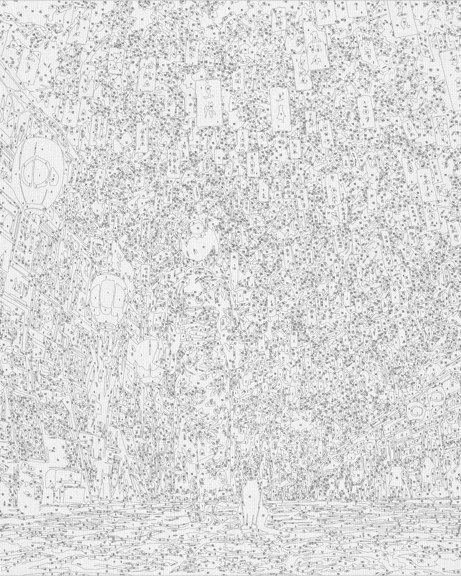 Malování podle čísel na rámu 40*50 cm – Japonská noc. Dívka s kočkou LW 3515