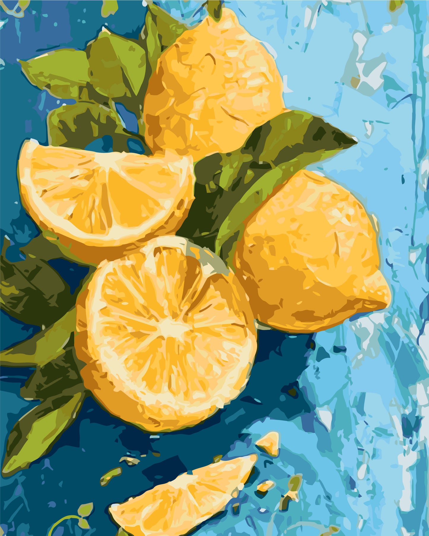 Malování podle čísel na rámu 40*50 cm – Zátiší. Citronová rozkoš LW 3527