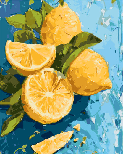 Malování podle čísel na rámu 40*50 cm – Zátiší. Citronová rozkoš LW 3527