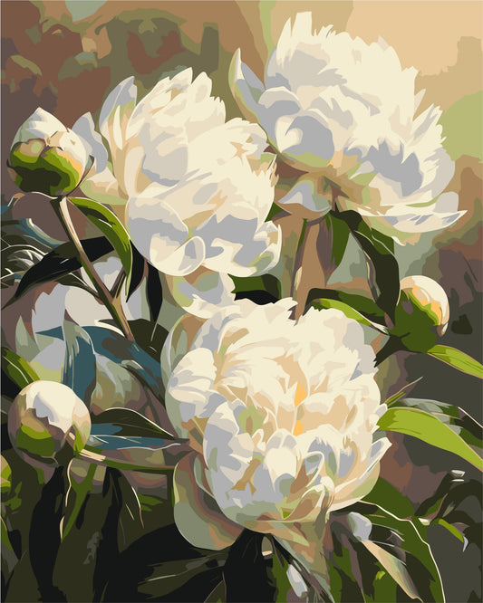 Malování podle čísel na rámu 40*50 cm - Květy. Harmonie pivonií LW 3533