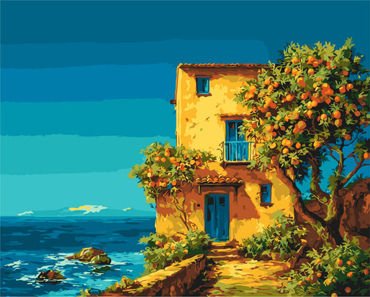Malování podle čísel na rámu 40*50 cm - Italské ráno - Krajina - LW 3540