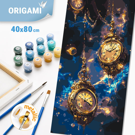 Malování podle čísel na rámu 40*80 cm - Kouzelné hodiny - Vesmír - LW 5113