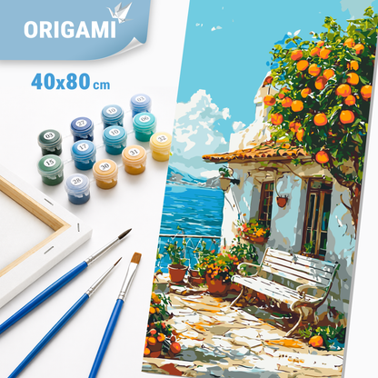 Malování podle čísel na rámu 40*80 cm - Italská krajina - Krajina - LW 5115