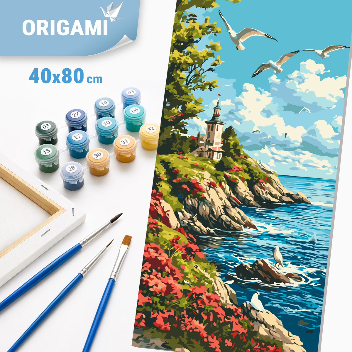 Malování podle čísel na rámu 40*80 cm - Mořské ráno - Krajina - LW 5118