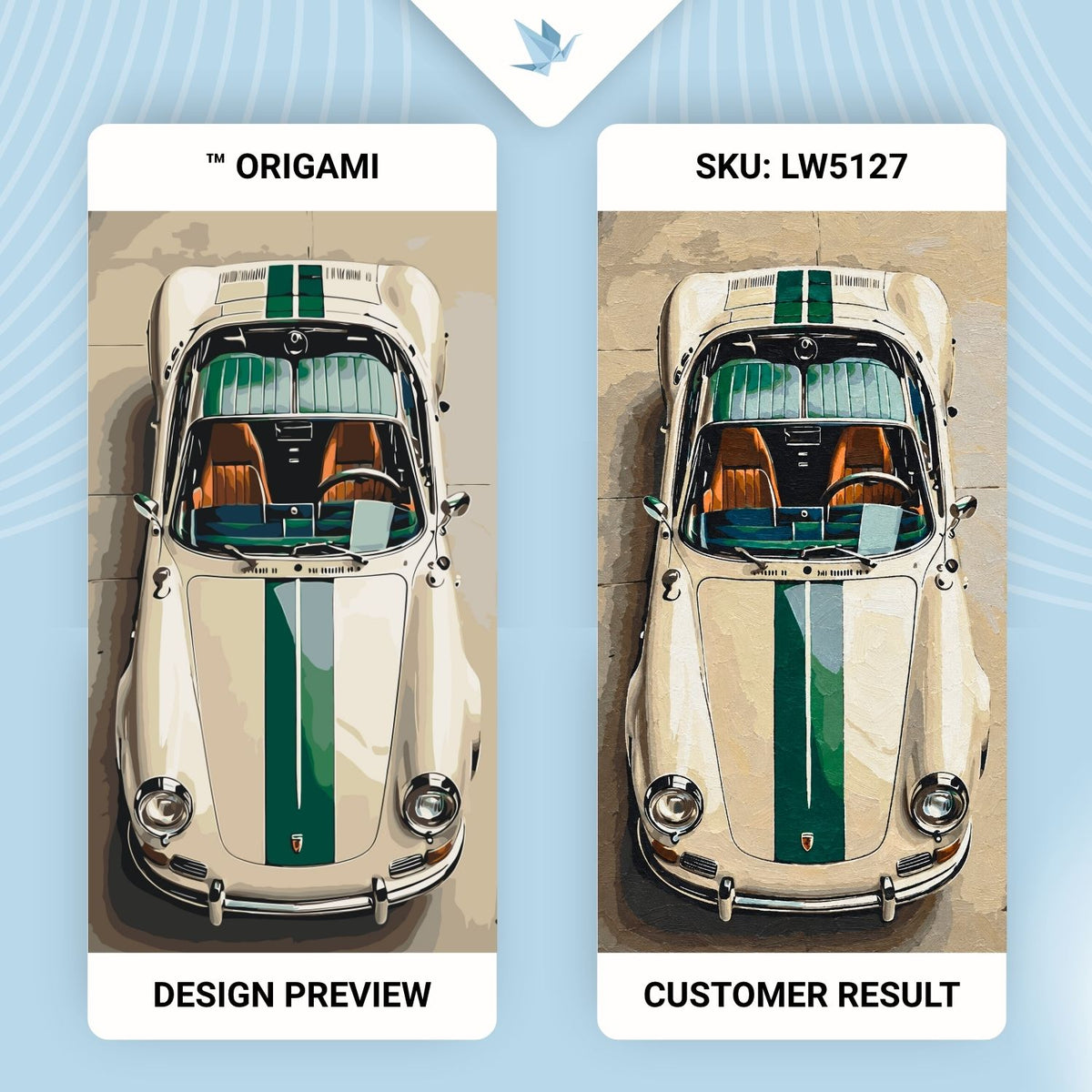 Malování podle čísel na rámu 40×80 cm - Auto Porsche - Krajinka - LW 5127
