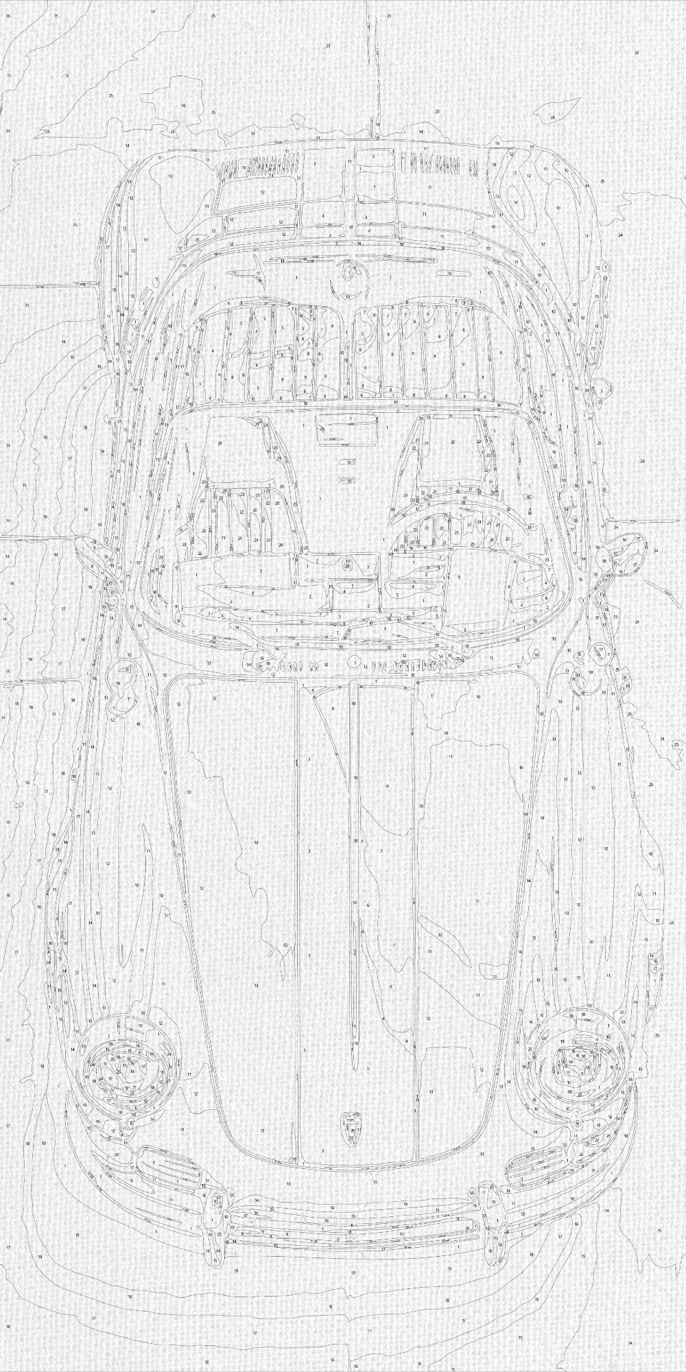 Malování podle čísel na rámu 40×80 cm - Auto Porsche - Krajinka - LW 5127