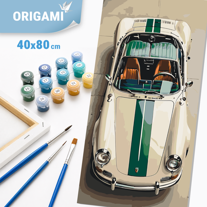 Malování podle čísel na rámu 40×80 cm - Auto Porsche - Krajinka - LW 5127
